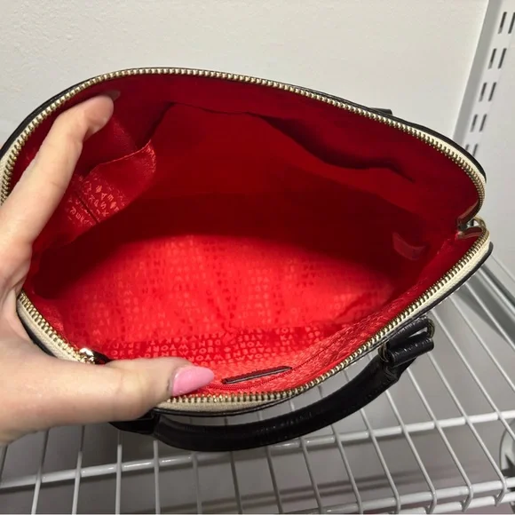 Kate Spade Cream and Black Pebbled Leather Satchel - Picture 3 of 10